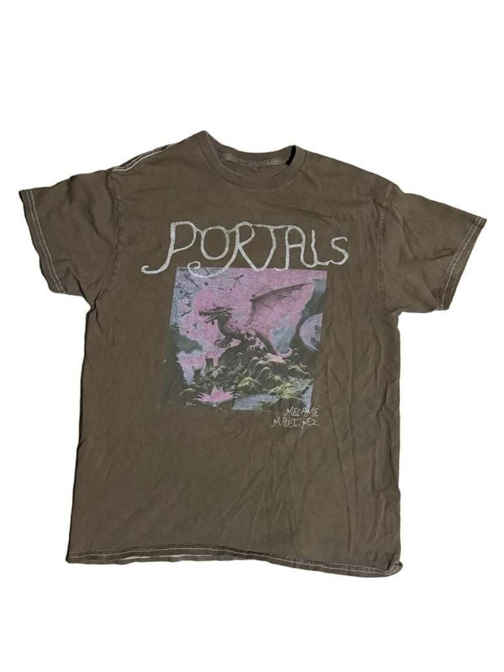 Melanie Martinez Portals Dragon Brown Graphic T-Shirt Small